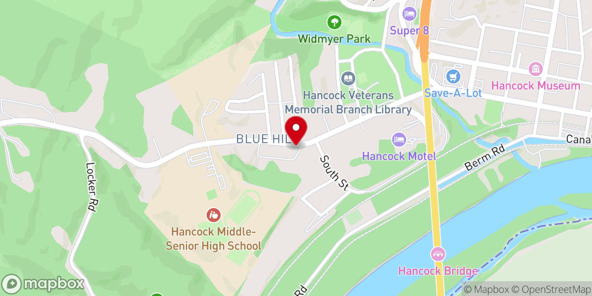 Map showing location of Church of the Nazarene