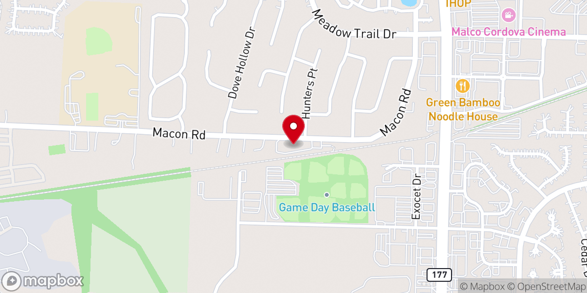 Map showing location of Cordova Church of Christ