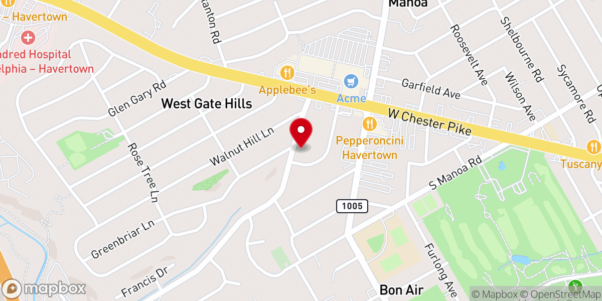 Map showing location of St. Paul's Syrian Orthodox Church