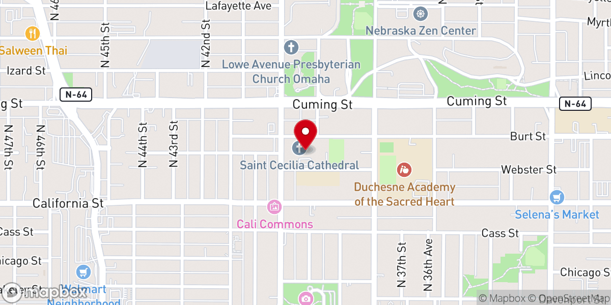 Map showing location of Saint Cecilia Cathedral