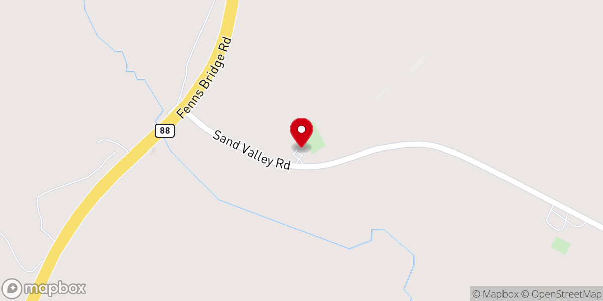 Map showing location of Magnolia Baptist Church