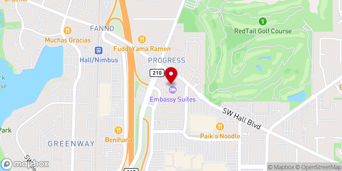Map showing location of Bridge City Fellowship