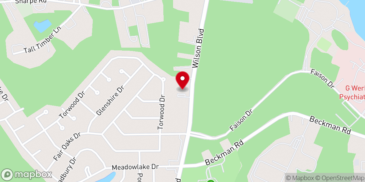 Map showing location of Concord Fellowship Baptist Church