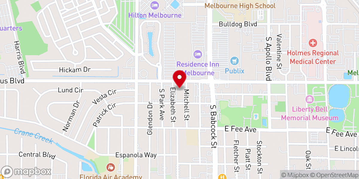 Map showing location of St Paul Lutheran Church
