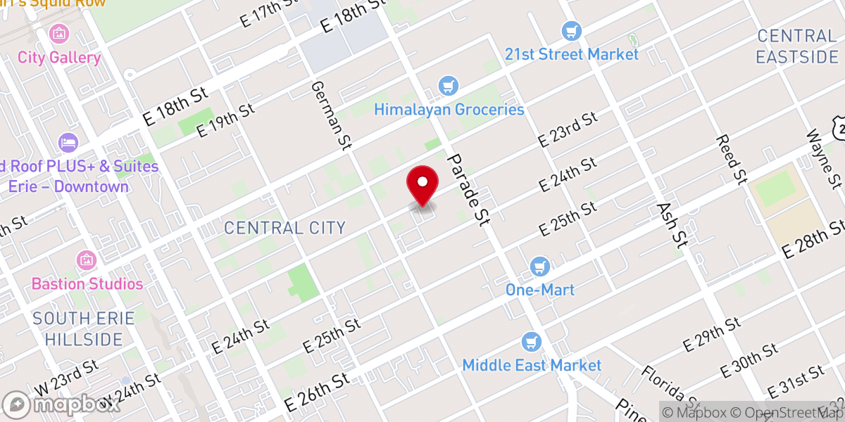 Map showing location of Morning Star Baptist Church