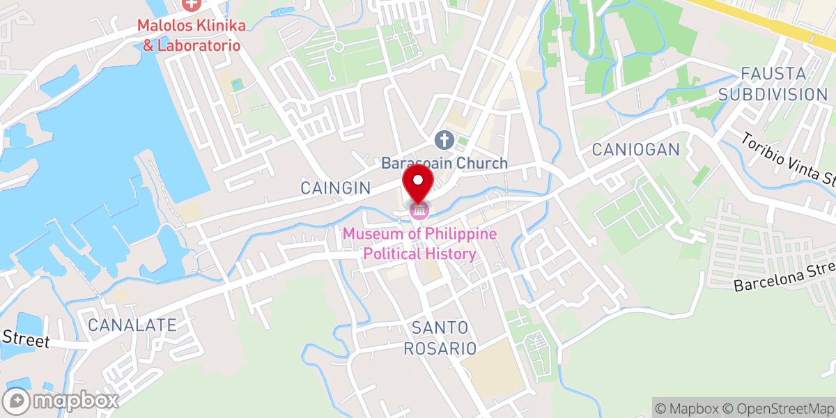 Map showing location of Museo ng Kasaysayang Pampulitika ng Pilipinas - Casa Real Shrine