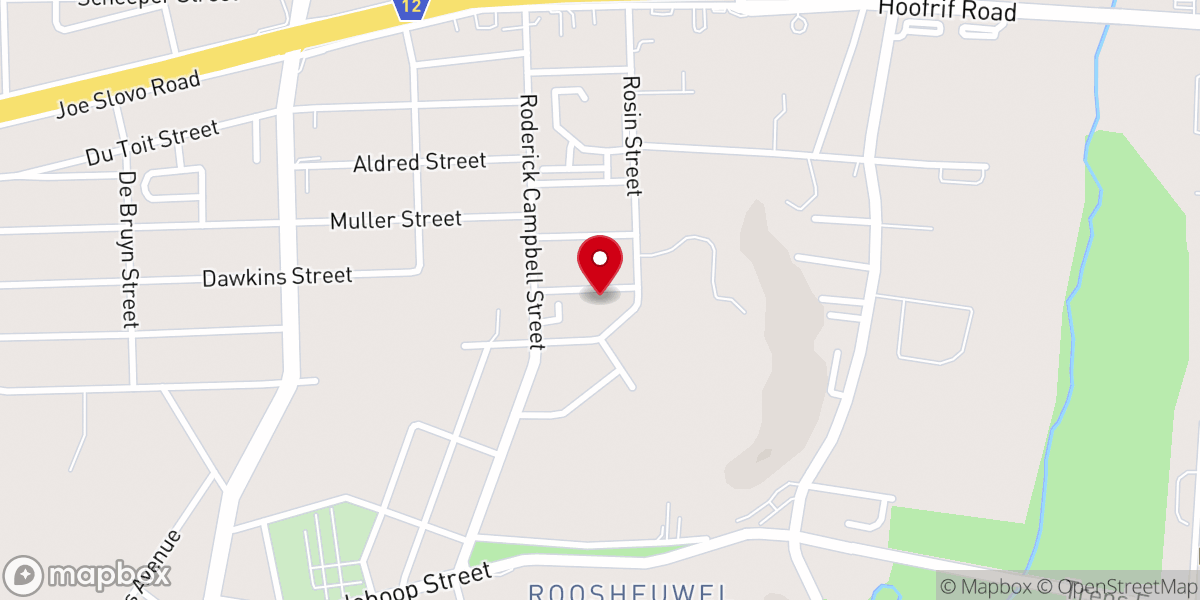 Map showing location of KLERKSDORP BAPTIST CHURCH