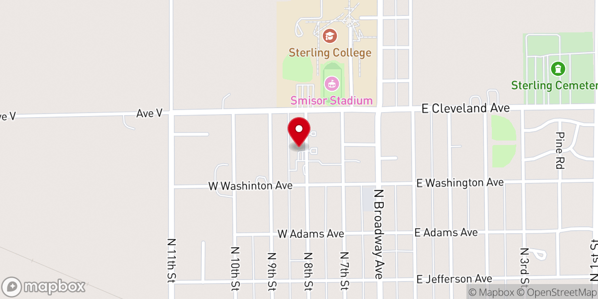 Map showing location of Sterling Reformed Presbyterian Church, RPCNA