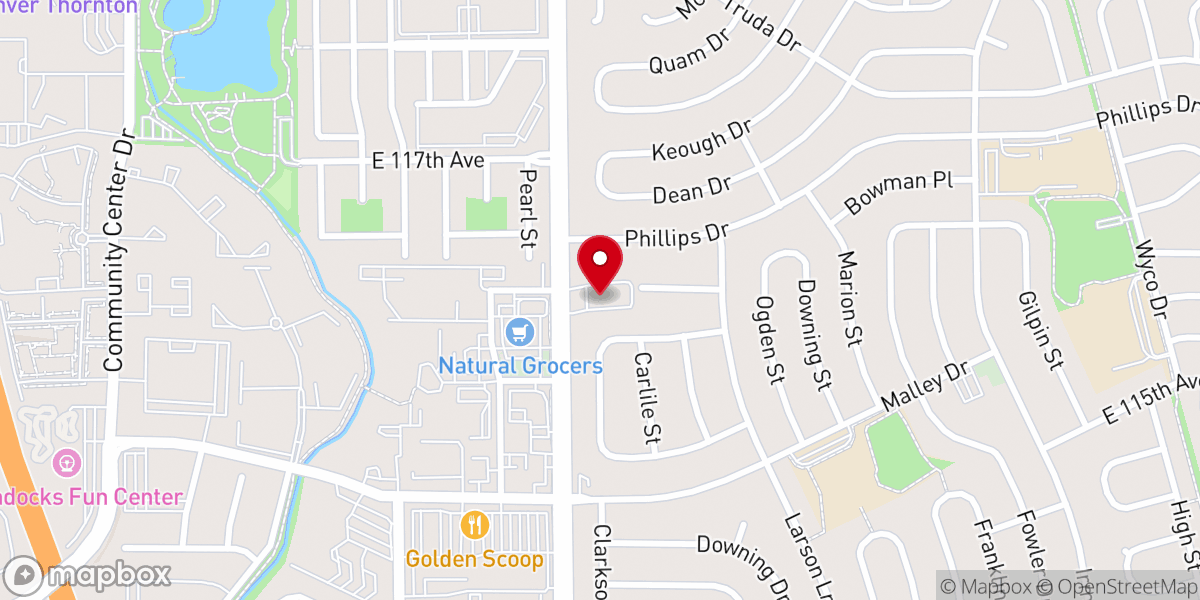 Map showing location of Northside Baptist Church & Daycare