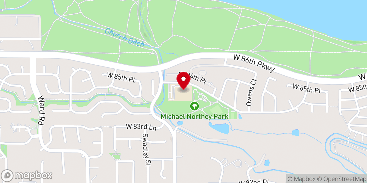 Map showing location of Valor Church