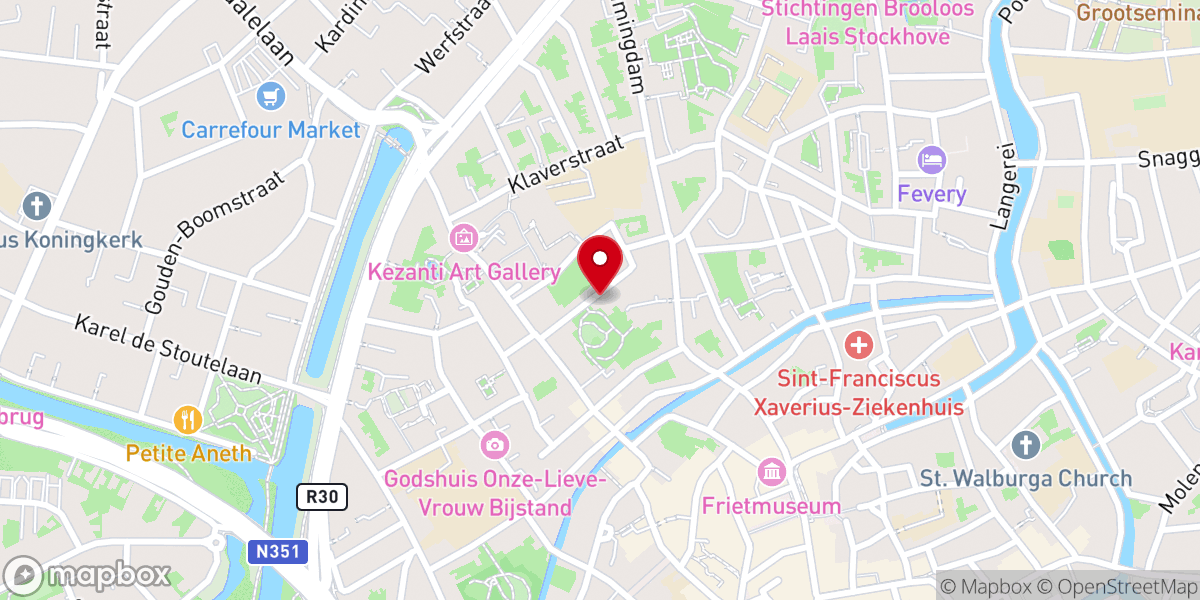 Map showing location of Klooster van de ongeschoeide karmelieten