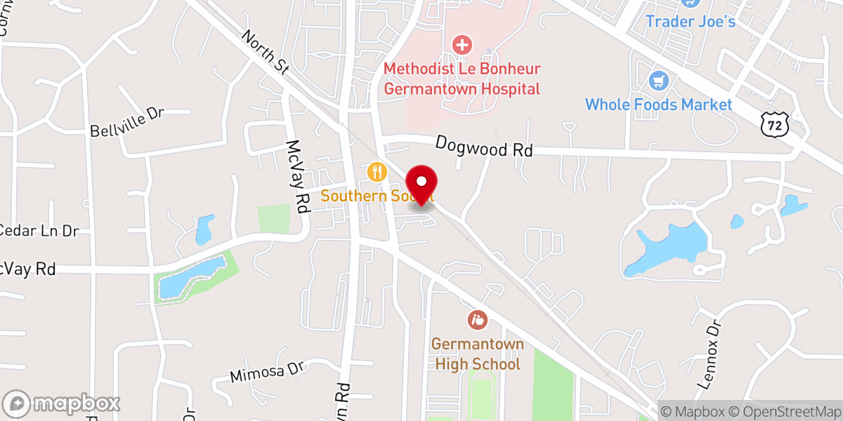 Map showing location of Mc Kendree District UMC