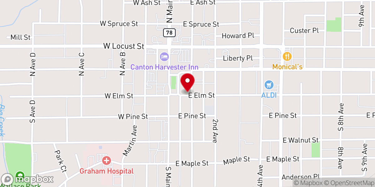Map showing location of Canton House of Prayer