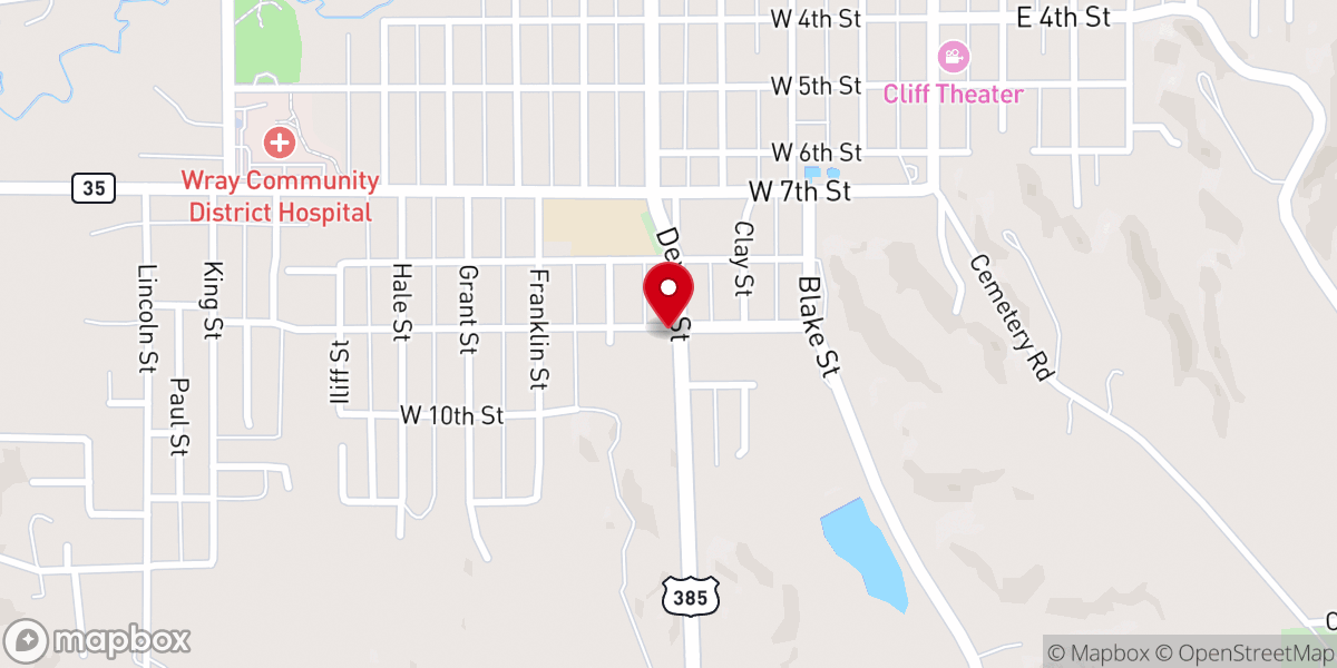 Map showing location of Church of Christ