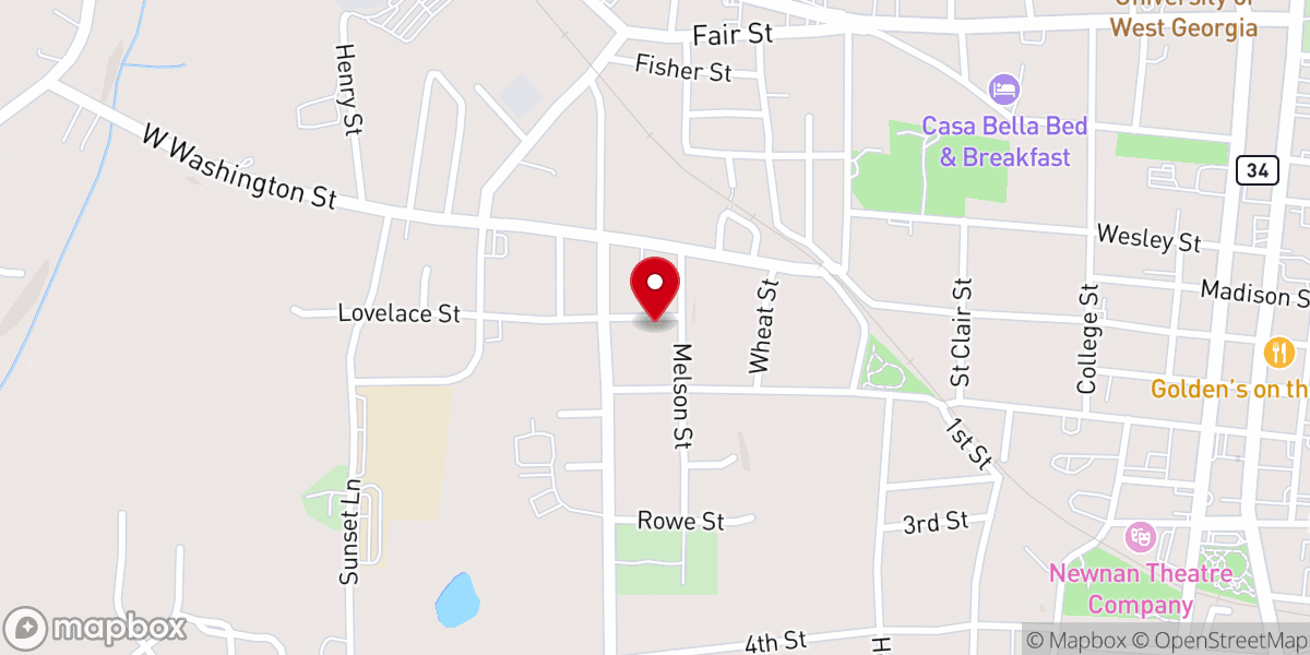 Map showing location of Mount Sinai Missionary Baptist Church