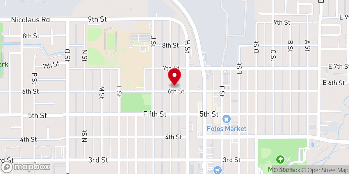 Map showing location of Lincoln United Methodist Church