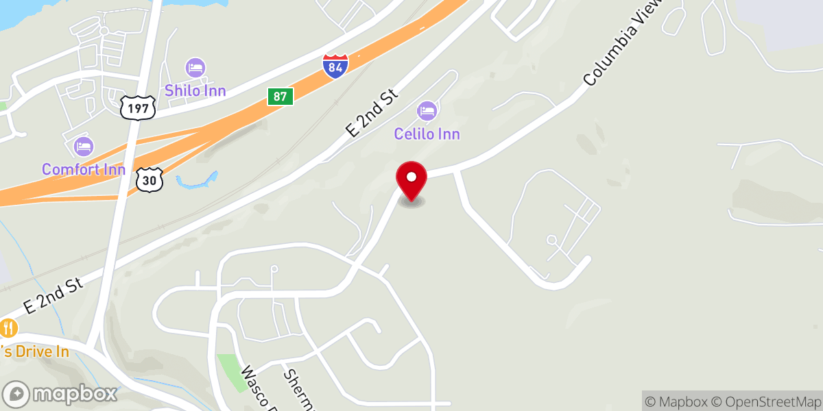 Map showing location of The Dalles Seventh-day Adventist Church