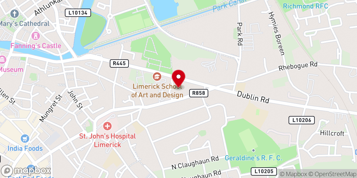 Map showing location of Good Shepherd Convent