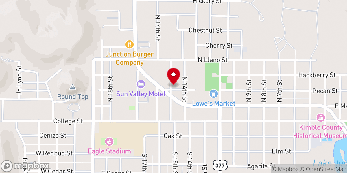 Map showing location of Junction Full Gospel Church