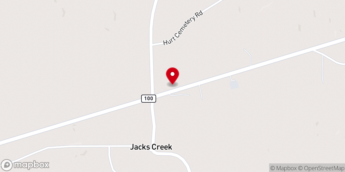 Map showing location of Jacks Creek Church of Christ