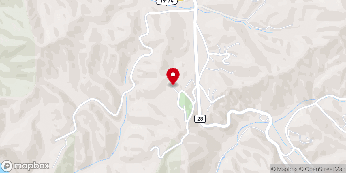 Map showing location of Sawmill Hill Church