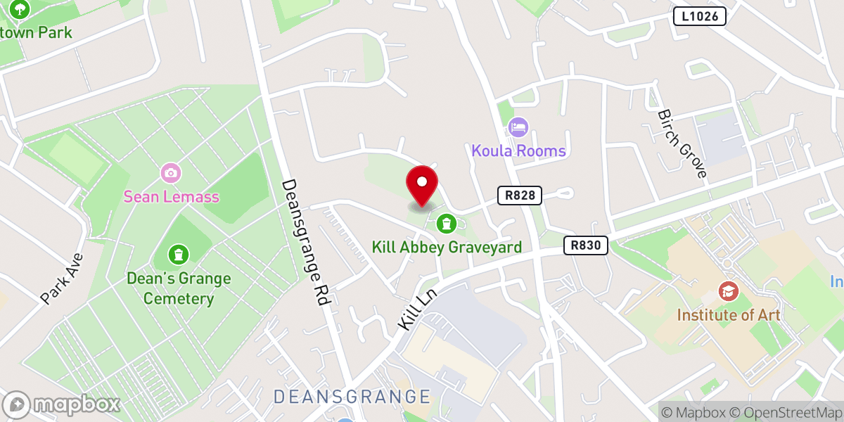 Map showing location of Former site of St. Mogue's Holy Well