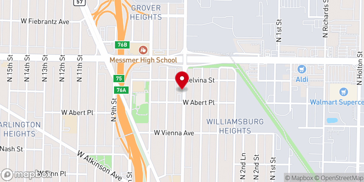 Map showing location of Grace Fellowship Church