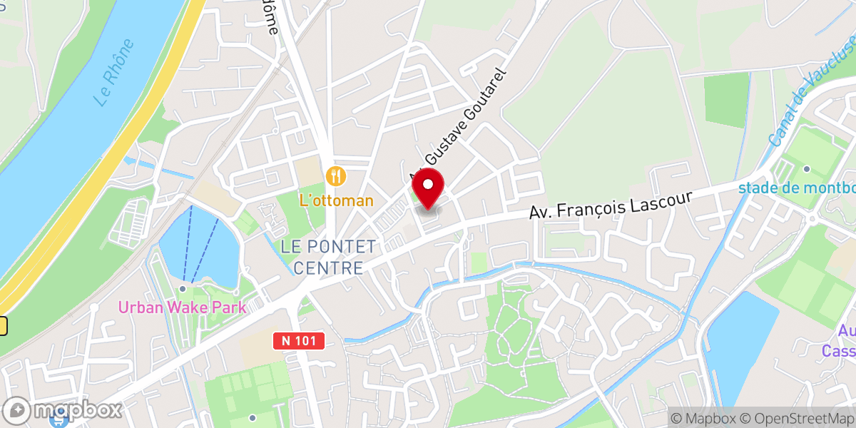 Map showing location of Église Notre-Dame-de-Bon-Secours de Le Pontet
