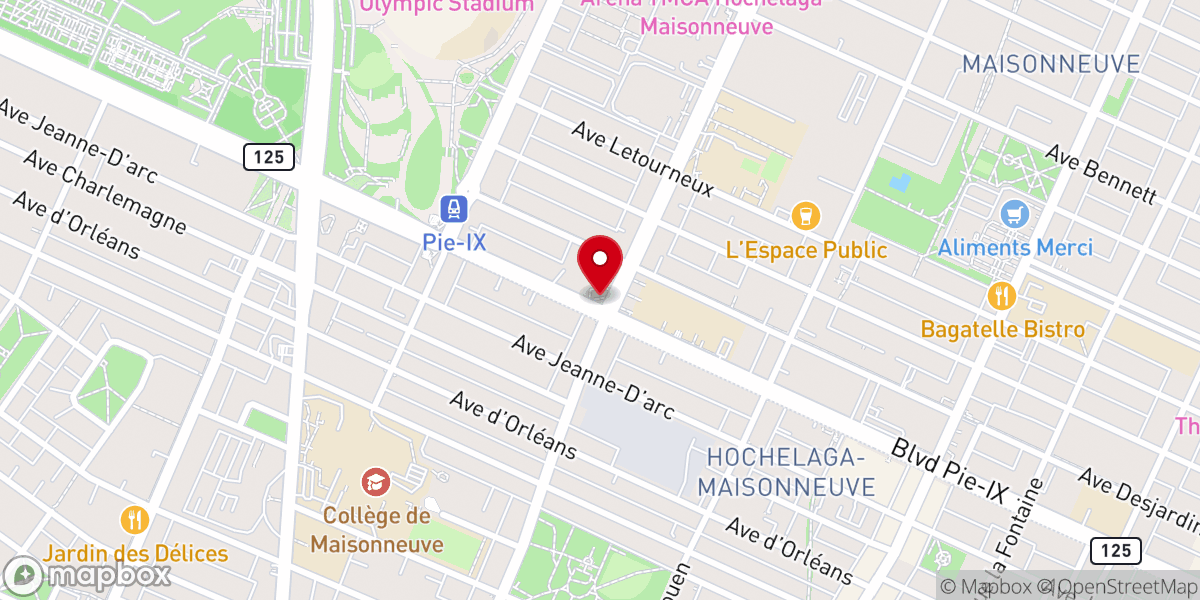 Map showing location of Saint-Jean-Baptiste-de-la-Salle Catholic Church