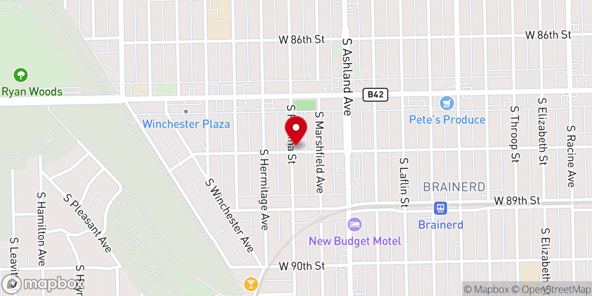 Map showing location of ACME Missionary Baptist Church