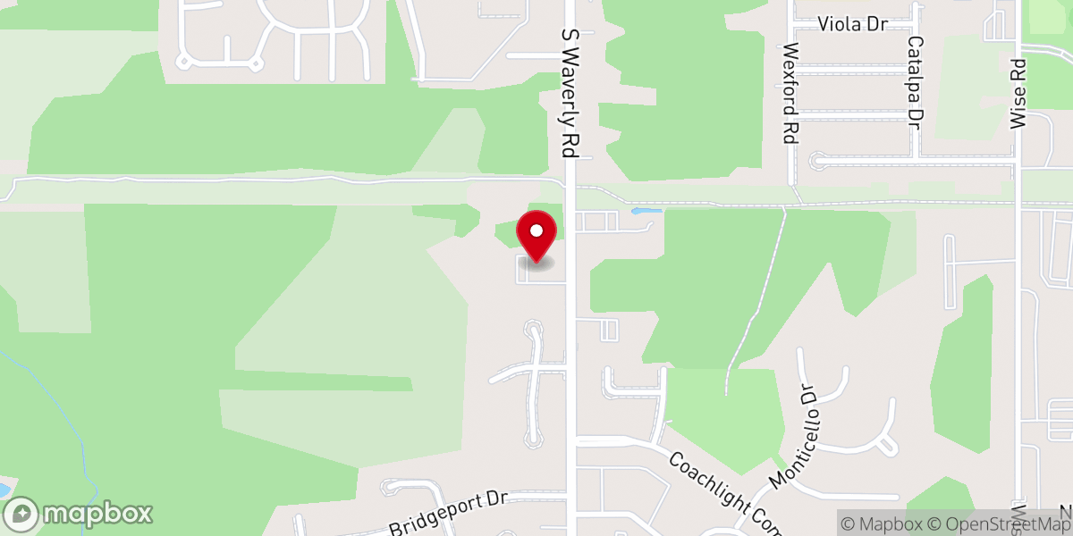 Map showing location of Lansing Christian Center Church