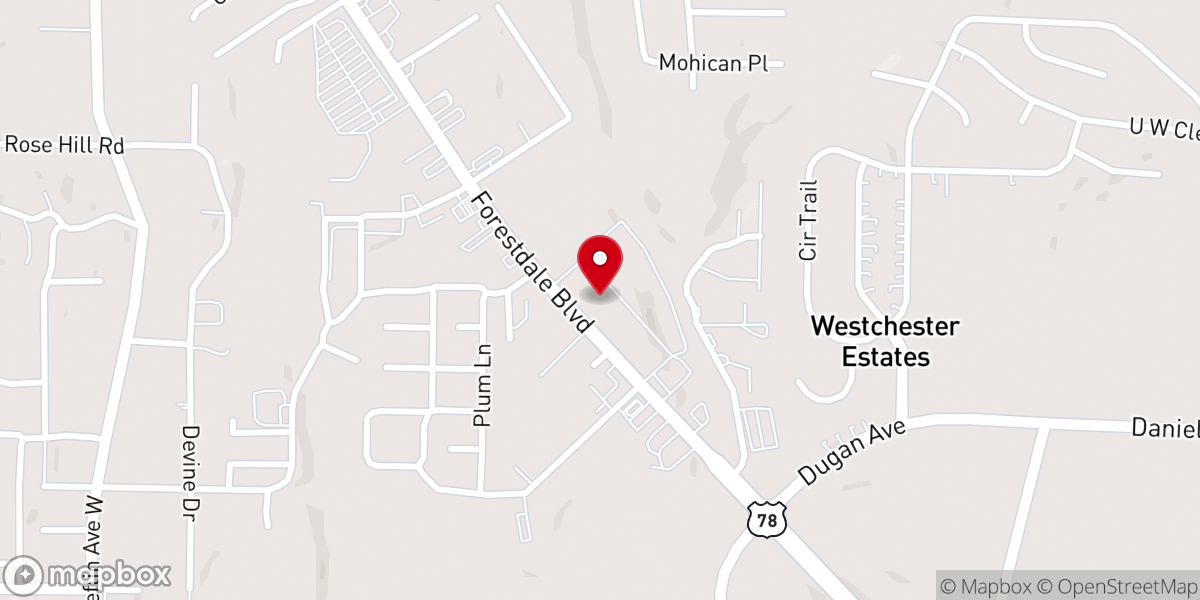 Map showing location of Holy Temple of Jesus Apostletic Faith Church