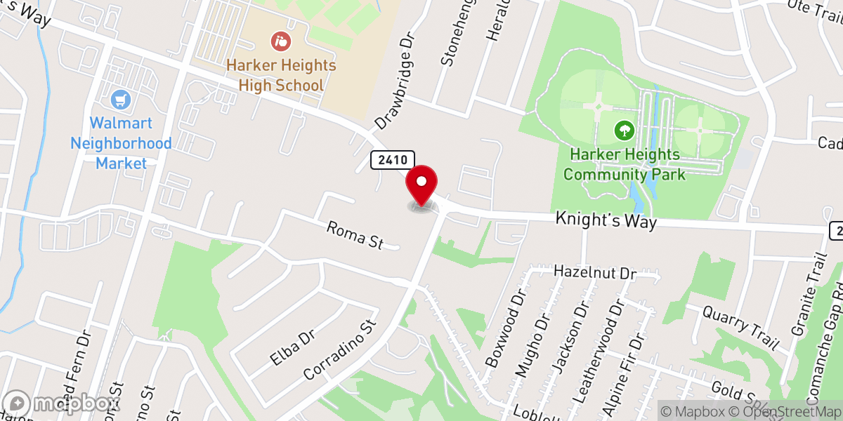 Map showing location of Exalted Praise Worship Center