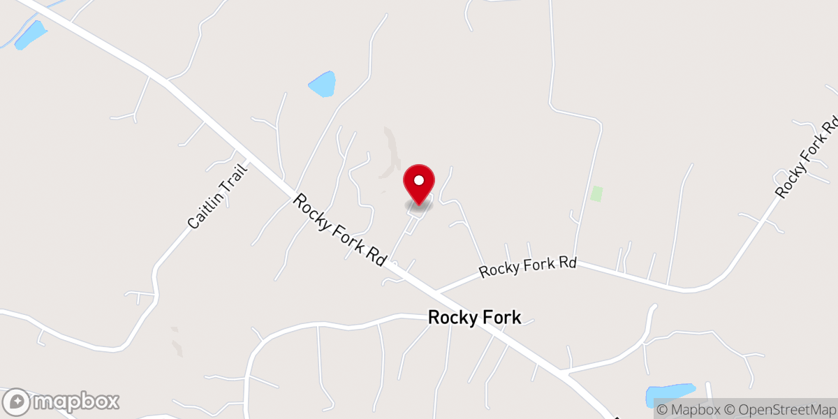 Map showing location of Giles Creek Baptist Church