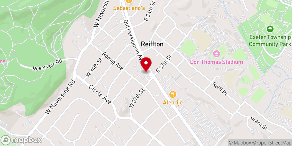 Map showing location of Reformation Lutheran Church