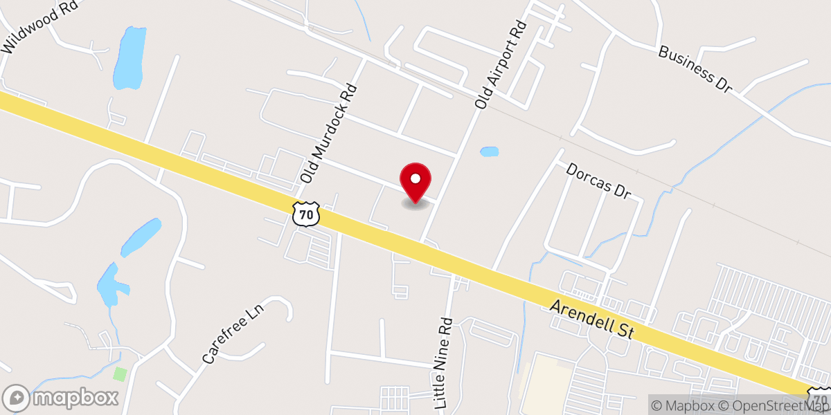 Map showing location of Morehead City Hispanic SDA Church