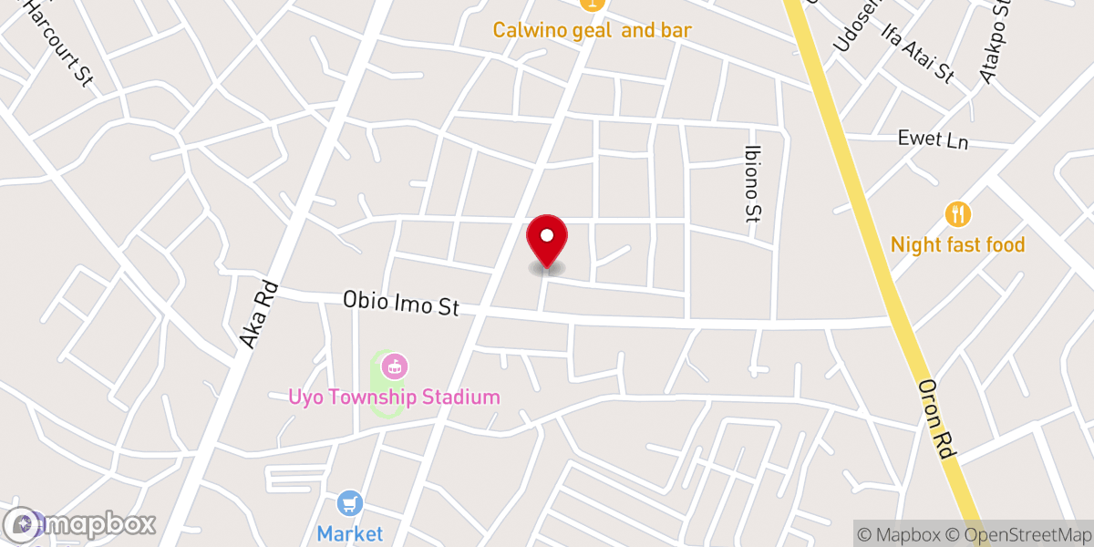 Map showing location of Winners Chapel international
