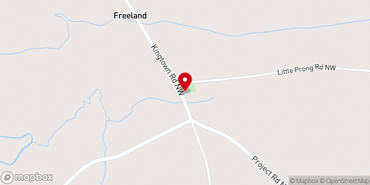 Map showing location of New Britton Baptist Church