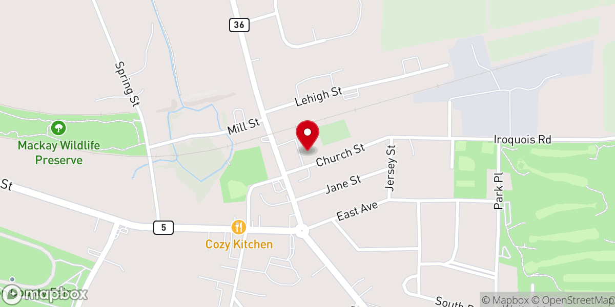 Map showing location of American Legion