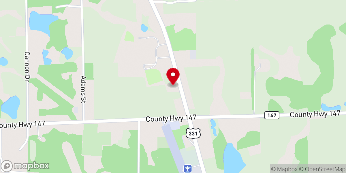 Map showing location of Paxton Baptist Church