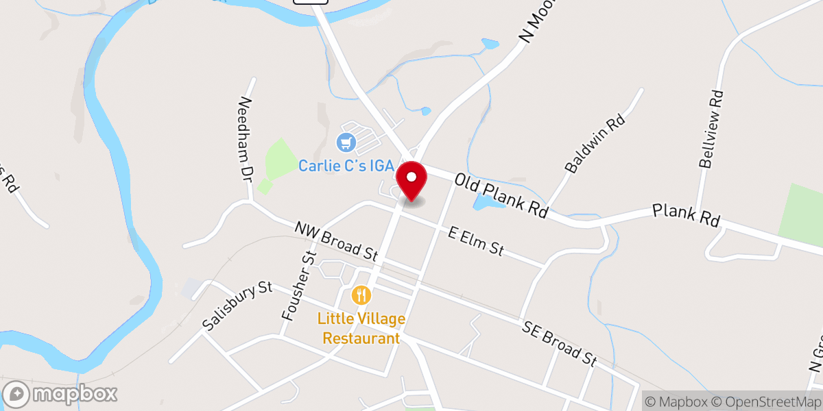 Map showing location of Elise Presbyterian Church