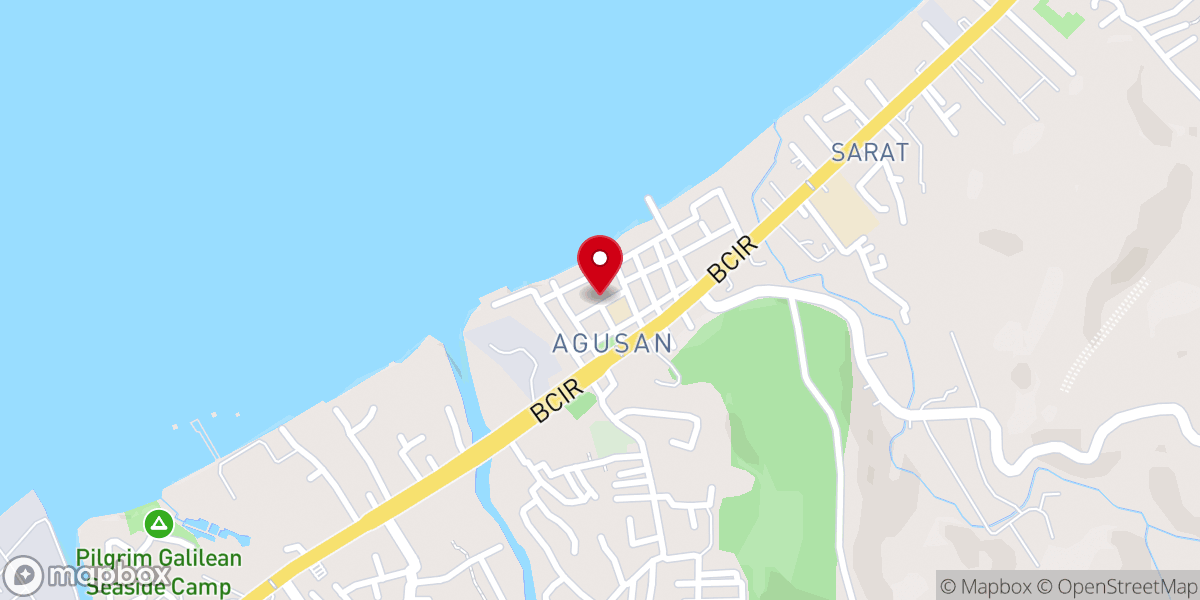 Map showing location of Holy Rosary Parish Church