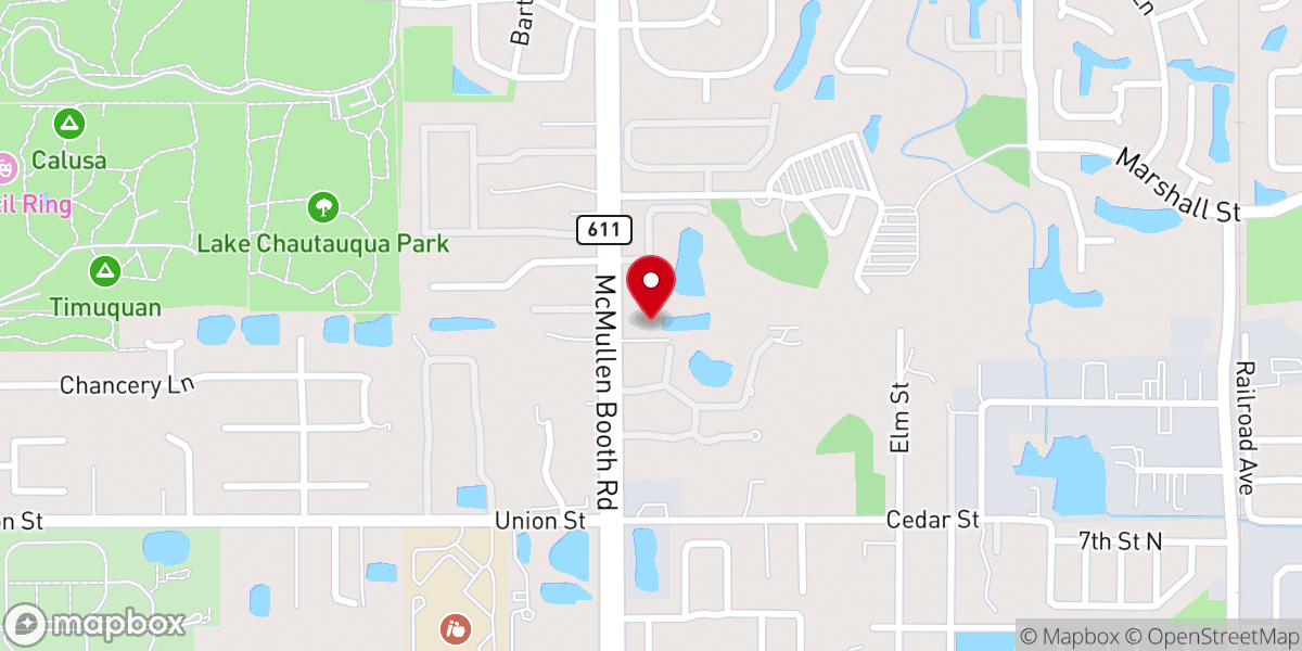 Map showing location of Cypress Meadows Community Church