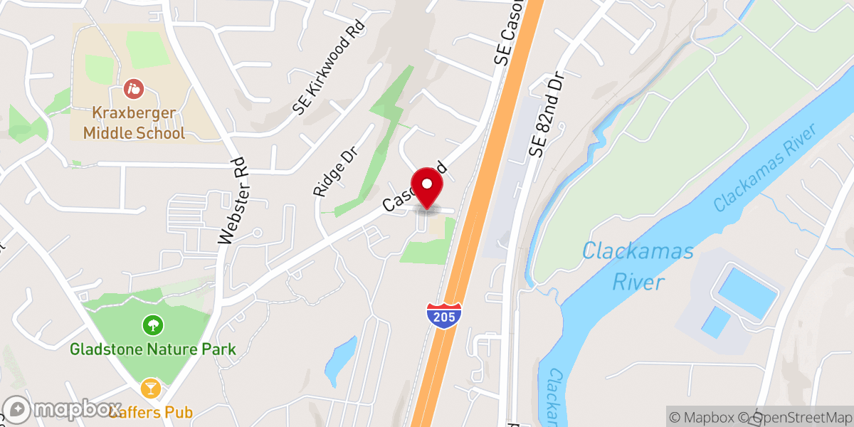 Map showing location of Gospel Fellowship Community Church