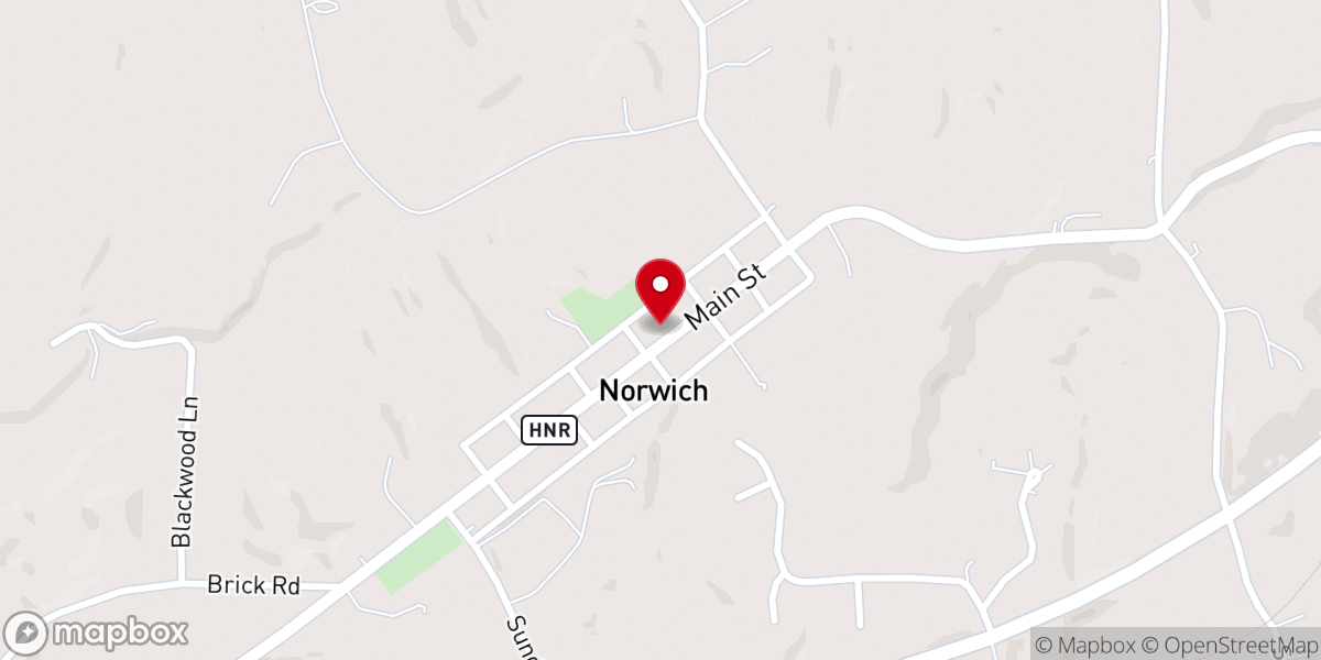Map showing location of Norwich Untd Methodist Parsonage