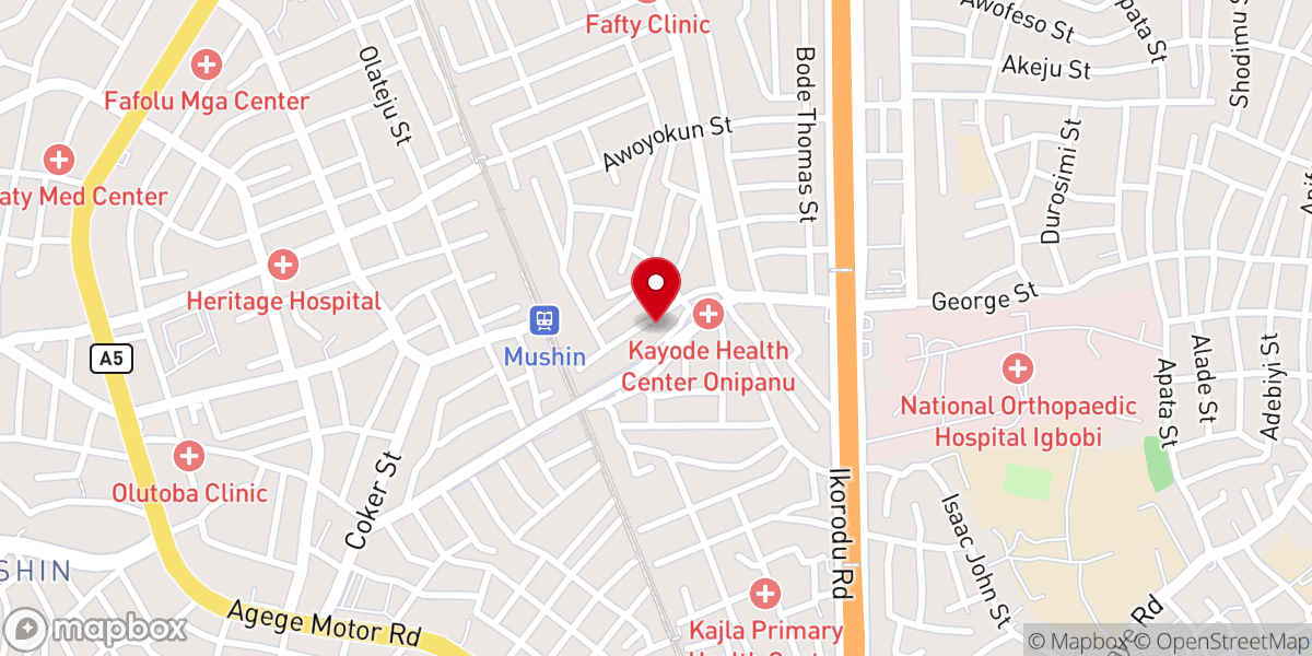 Map showing location of Mountain of Fire and Miracles Ministries, Region 213. House of Blessing