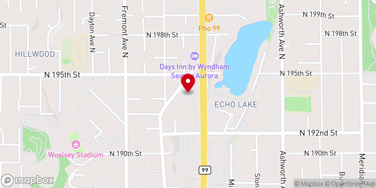 Map showing location of Hillwood Church