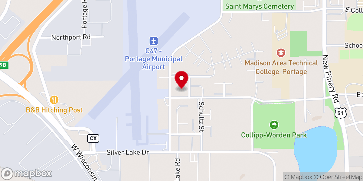 Map showing location of S.S. Peter and Paul Catholic Church