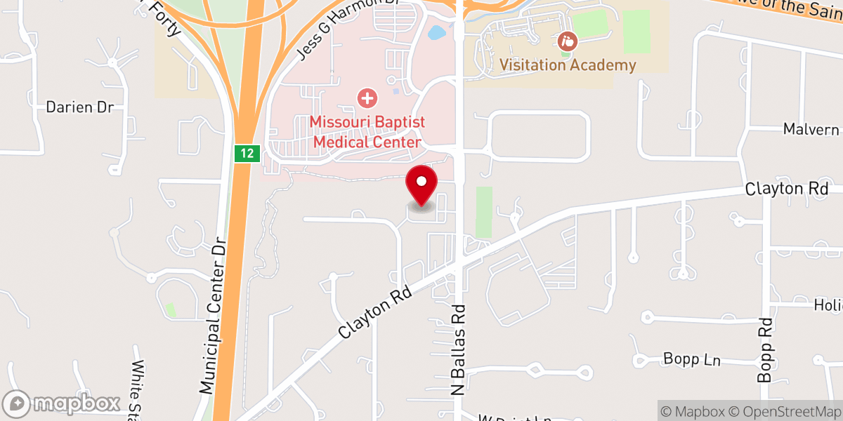 Map showing location of Parkway United Church-Christ