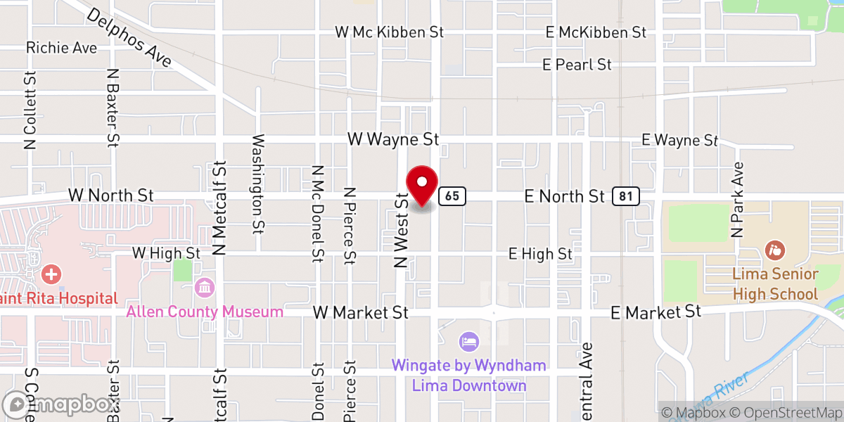 Map showing location of Saint Lukes Evangelical Lutheran Church